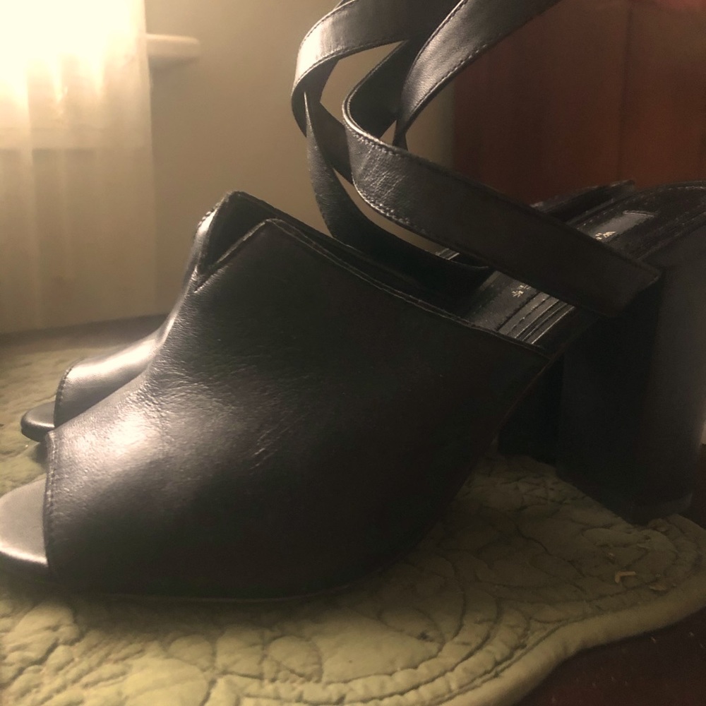 Black ankle strap sandals